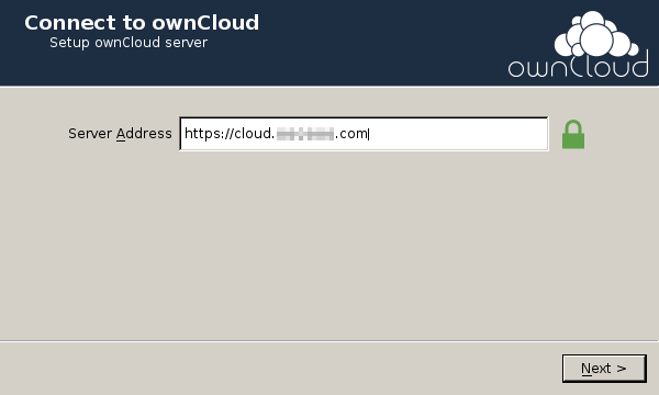 Donner l’URL complète d’accès aux ownCloud voulu
